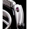 Bvlgari Sliver tone Stainless Steel Diamond Watch Black