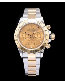 Rolex Men s Daytona Two Tone Watch Golden