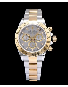 Rolex Men s Daytona Two Tone Watch Silver