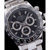 Rolex Stainless Steel Black Dial Dayton Watch Black