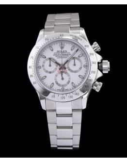 Rolex Stainless Steel White Dial Dayton Watch White