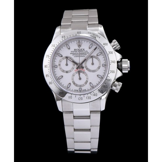 Rolex Stainless Steel White Dial Dayton Watch White