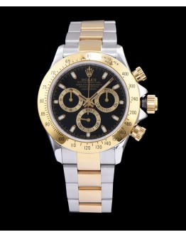 Rolex White Dial Dayton Watch Black