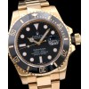 Rolex Gold Submariner Watch Black