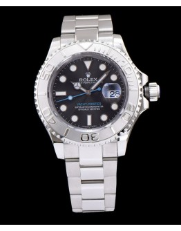 Rolex Stainless Steel Men s Yacht Master Watch Black