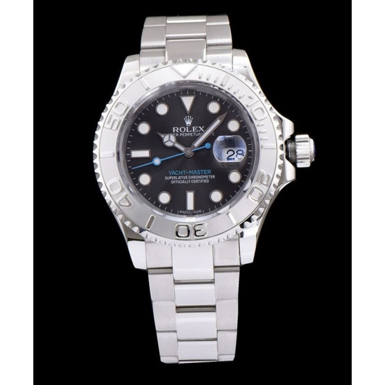 Rolex Stainless Steel Men s Yacht Master Watch Black