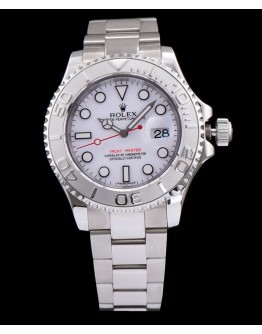 Rolex Stainless Steel Men s Yacht Master Watch White