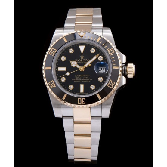 Rolex Submariner Automatic Watch with Dimond Black