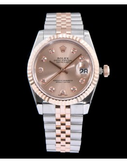 Rolex Datejust Wtach With Diamond maker Golden