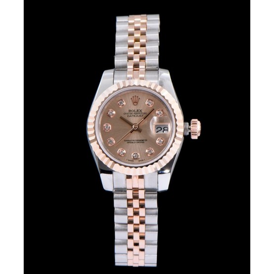 Rolex Datejust Wtach With Diamond maker Golden