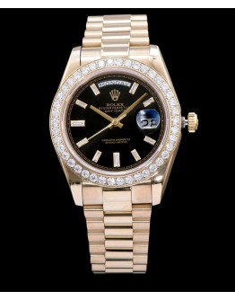 Rolex Day-Date President Automatic Watch Black