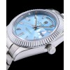Rolex Rose Gold Automatic Watch Blue