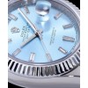 Rolex Rose Gold Automatic Watch Blue