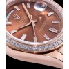 Rolex Men s Diamond President Watch Light Coffee