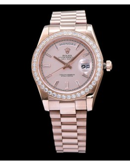 Rolex Men s Diamond President Watch Golden