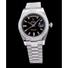 Rolex Stainless Steel President Watch With Diamond Black