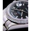 Rolex Stainless Steel President Watch With Diamond Black