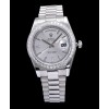 Rolex Stainless Steel President Watch With Diamond White