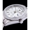 Rolex Stainless Steel President Watch With Diamond White