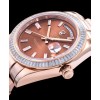 Rolex Men s Stainless Steel Watch With Diamond Light Coffee