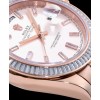 Rolex Men s Stainless Steel Watch With Diamond Golden