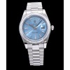 Rolex Men s Stainless Steel Watch With Diamond Blue