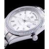 Rolex Men s Stainless Steel Watch With Diamond White