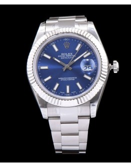 Rolex Datejust Watches with luminous hour markers Blue