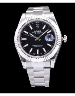 Rolex Datejust Watches with luminous hour markers Black