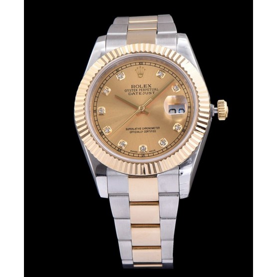 Rolex Stainless Steel Mid size Datejust Watches Golden