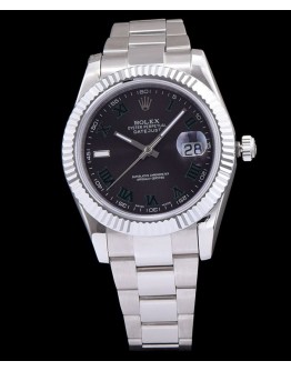 Rolex Stainless Steel Datejust Automatic Watches Green
